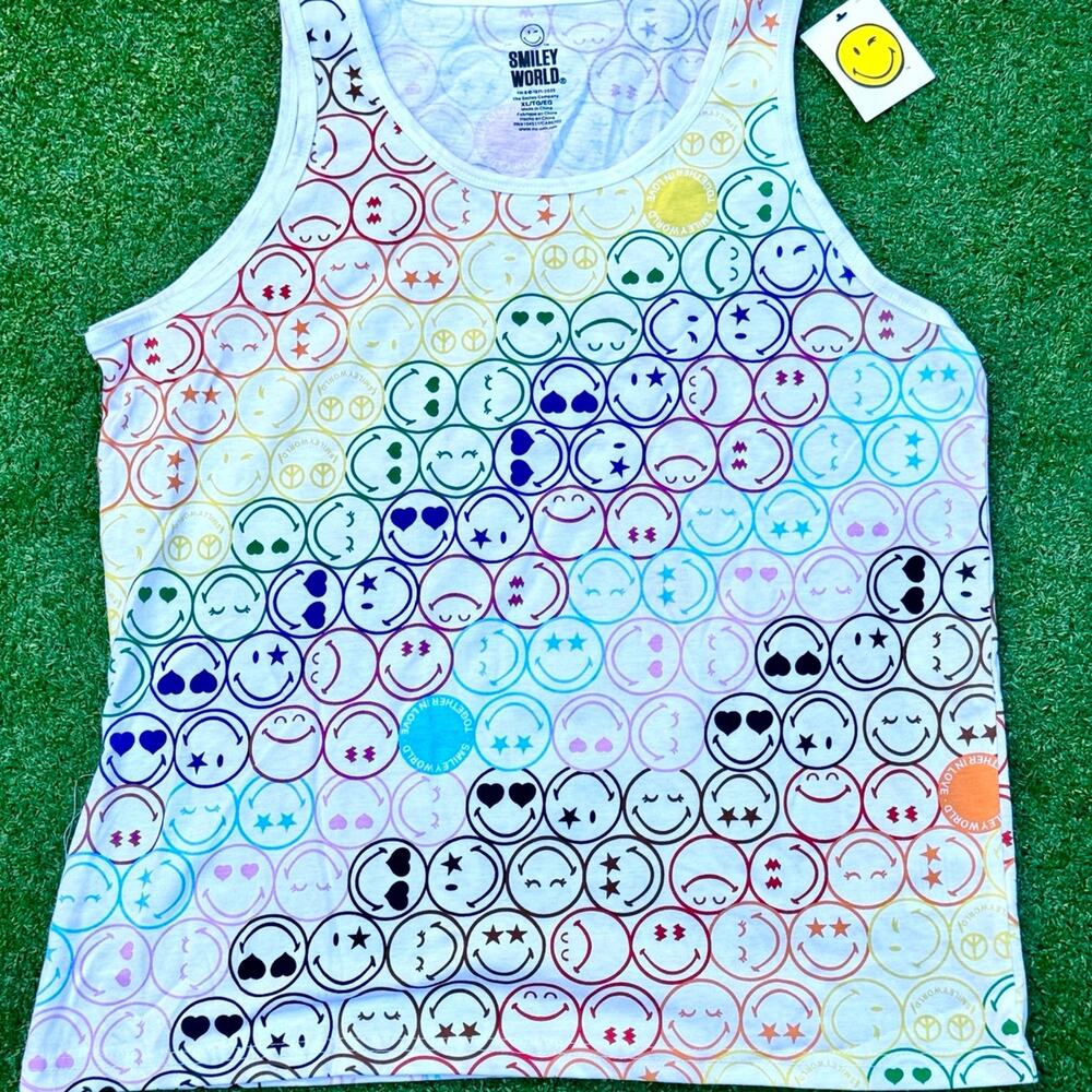 SMILEY WORLD Tank Top New With Officially Licensed Tag